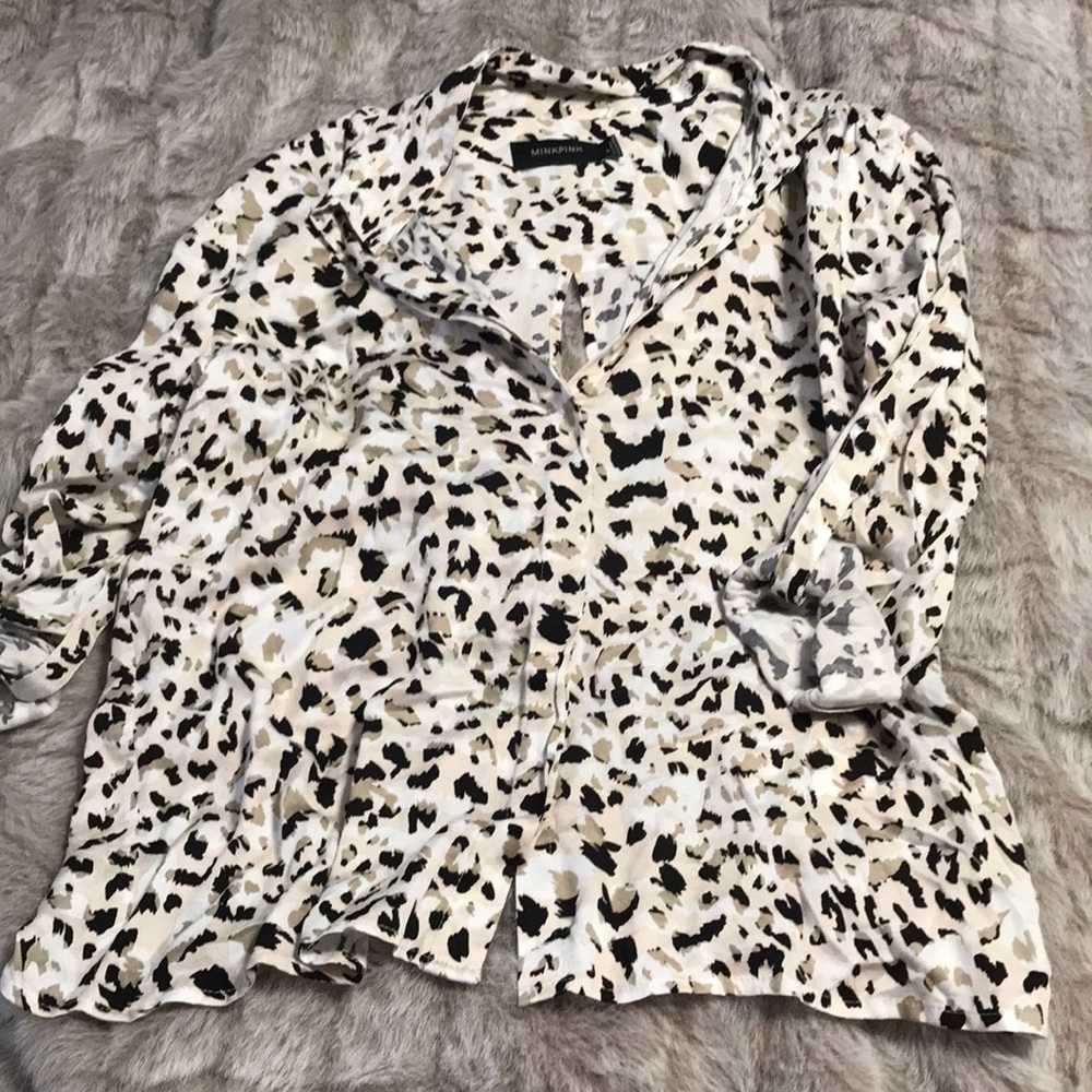 Leopard print top with open back